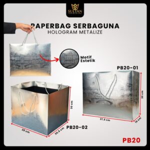 Paper Bag Hadiah Jumbo PB20-01 Motif Ekstetik Premium Gift Bag Tas Kado Jinjing 37,5 cm x 15 cm x 35 cm
