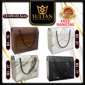 Box Hampers - Box Kado Besar Motif Marble - Kotak Hadiah Souvenir Jumbo - B3