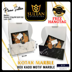 Box Hadiah Jumbo - Kotak Kado Hadiah Besar - Box Hampers - Box Motif Marble - B19