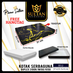 Kotak Kado Marble - Gift Box Tshirt - Kotak Hadiah Pakaian Polos - B52
