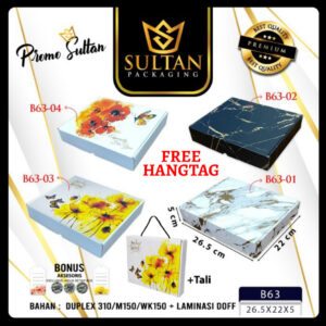 Kotak Kado Marble - Kotak Hadiah Motif Bunga - Box Packaging - B63