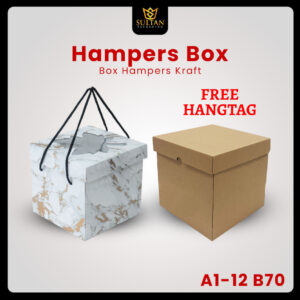 Box Hampers - Box Packaging Large - Kotak Dus Jumbo Motif Marble Uk 22x22x21cm - A1-12