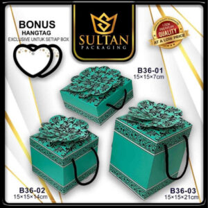 Clover Box - Dus Packaging Hadiah - Kotak Kado Ulang Tahun - B36