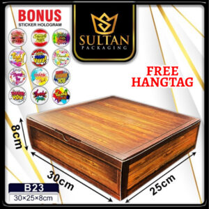 Cake Box - Dus Packaging Makanan - Kotak Kue Coklat Polos - B23