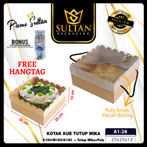 Cake Box - Kotak Kue Mika - Box Kue Tutup Transparan - A1-28