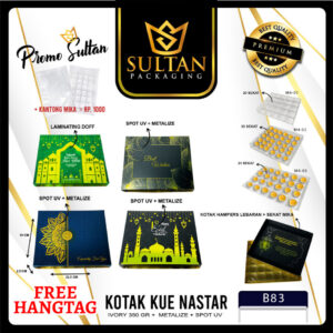 Box Coklat Kotak Kue Nastar Mika Sekat Packaging Lebaran Murah - B83