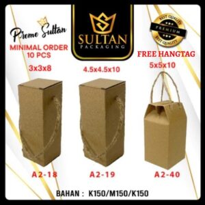 Packaging Souvenir - Kotak Souvenir Kraft - Kotak Packaging Souvenir Coklat Polos - A2-18