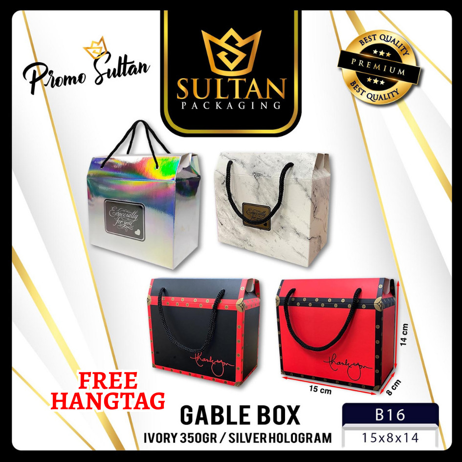 Box Hampers - Dus Kado - Box Souvenir Marble Hitam Mewah Uk15X8X14 cm - B16