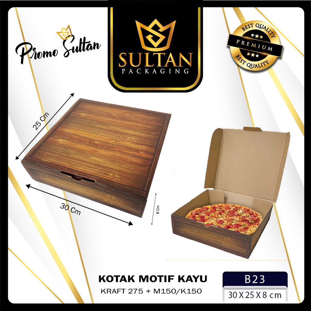 Cake Box - Dus Packaging Makanan - Kotak Kue Coklat Polos - B23 - Image 2