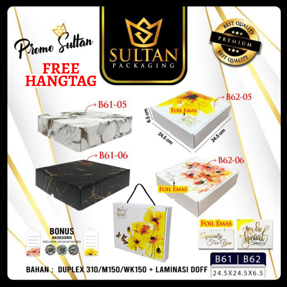 Kotak Kado Marble - Kotak Dus Hampers - Box Kado Jumbo Motif Marble - B62
