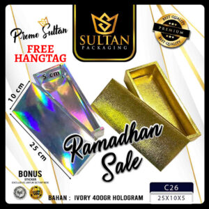 Packaging Souvenir - Kotak Aksesoris Hologram - Box Hadiah Mewah - C26