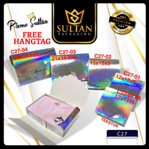 SULTAN - Hologram Gift Box - Kotak Kado Hologram Silver Termurah - C27