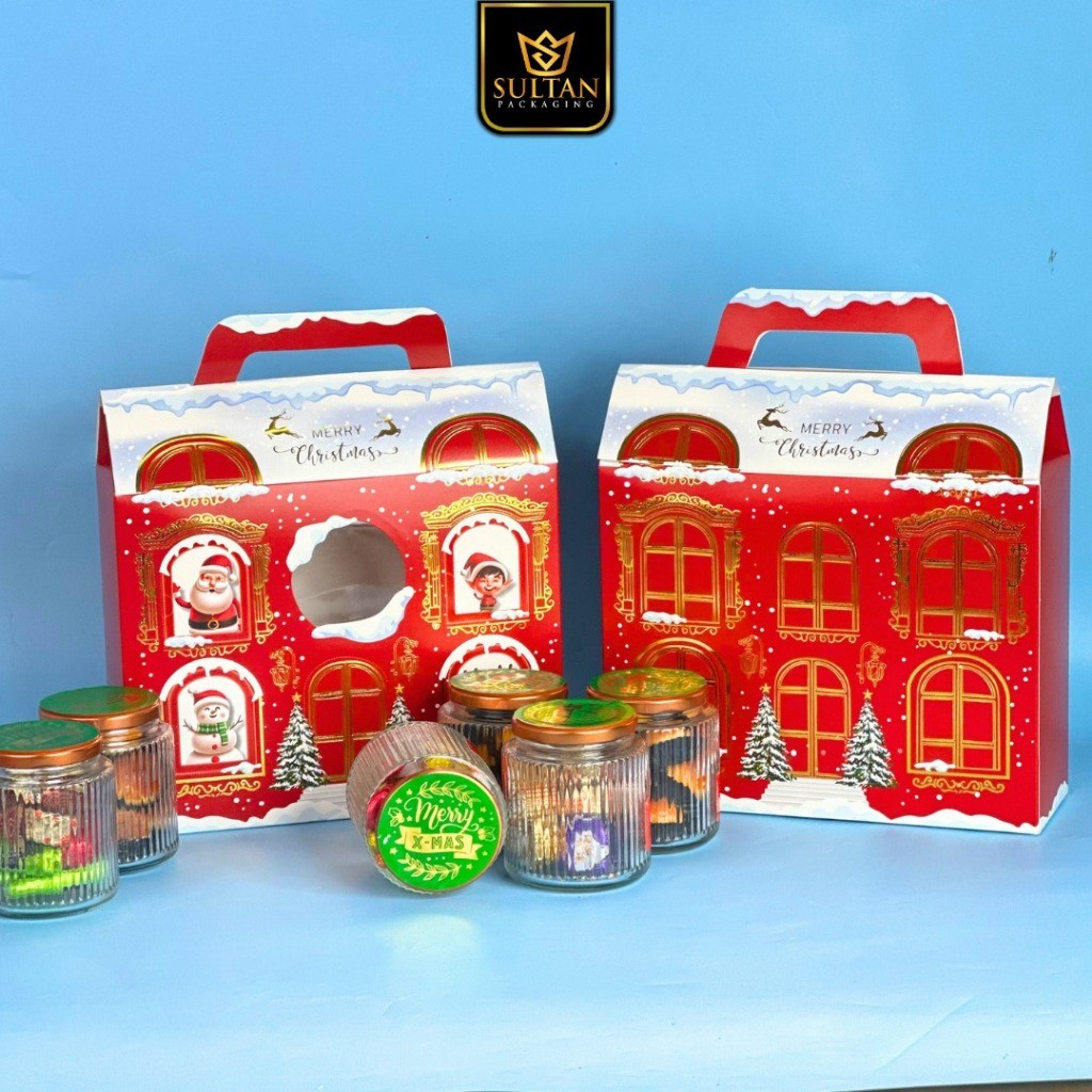 Box Natal B114 | Kotak Hampers 500 ML | Toples Dus Kue | Packaging Praktis untuk Hampers dan Makanan | Kode Produk B114 - Image 5