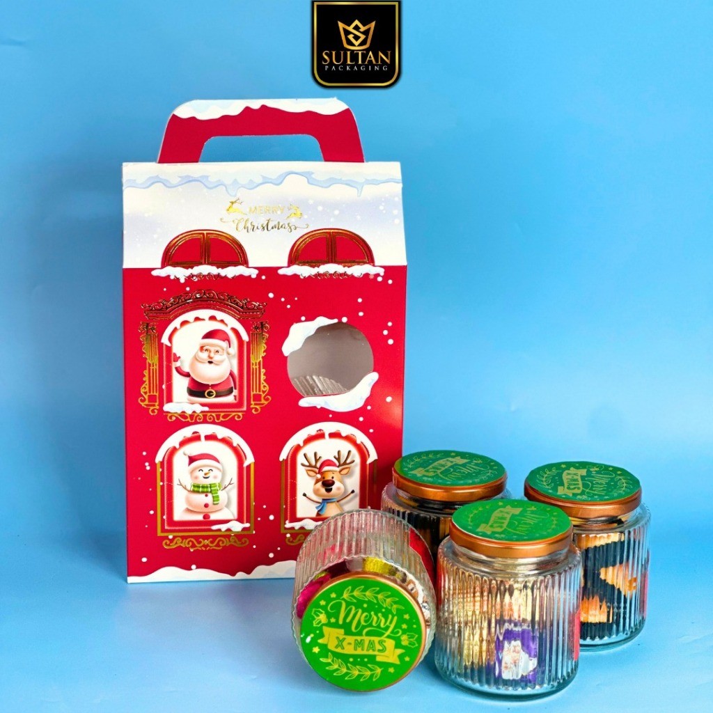 Box Natal B114 | Kotak Hampers 500 ML | Toples Dus Kue | Packaging Praktis untuk Hampers dan Makanan | Kode Produk B114 - Image 3