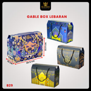 Kotak Hampers - Gable Box - Dus Lebaran Tebal - Dus Hampers Hari Raya Idul Fitri - B29