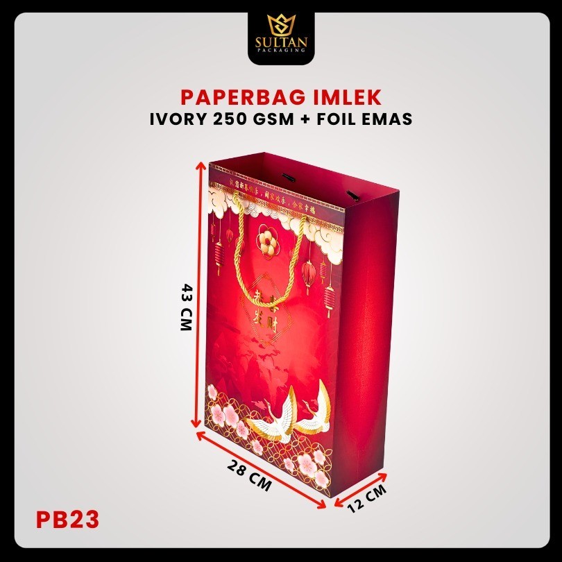 Paper Bag Imlek Souvenir Murah Kantong Kertas Goodie Bag Premium|PB23 - Image 2