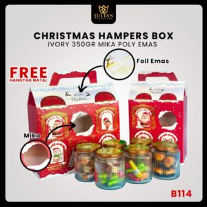 Box Natal B114 | Kotak Hampers 500 ML | Toples Dus Kue | Packaging Praktis untuk Hampers dan Makanan | Kode Produk B114