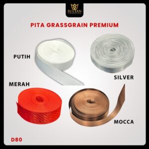 Pita Grosgrain Kado 1 Inch 2.5 cm Panjang 20 Meter D80 Satin Ribbon untuk Kado dan Bucket| D80