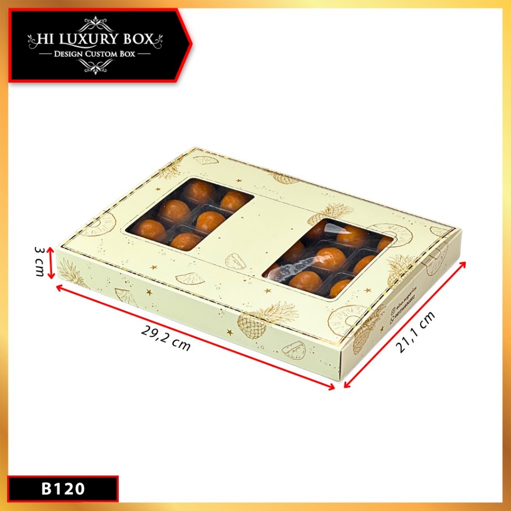 Box Nastar 24 Pcs Premium QualityDus Kue Nastar Coklat & Cake | Ivory 350gr |B120