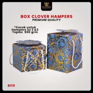 Clover Box Flower Brown| Wadah Box Toples | 500 Gram Mewah | B119