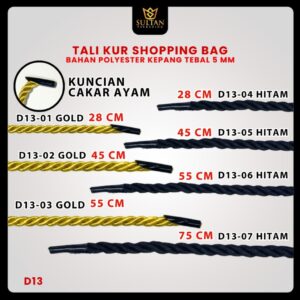 SULTAN - Tali Kepang -Tali Kepang Hitam 5mm Termurah -  D13