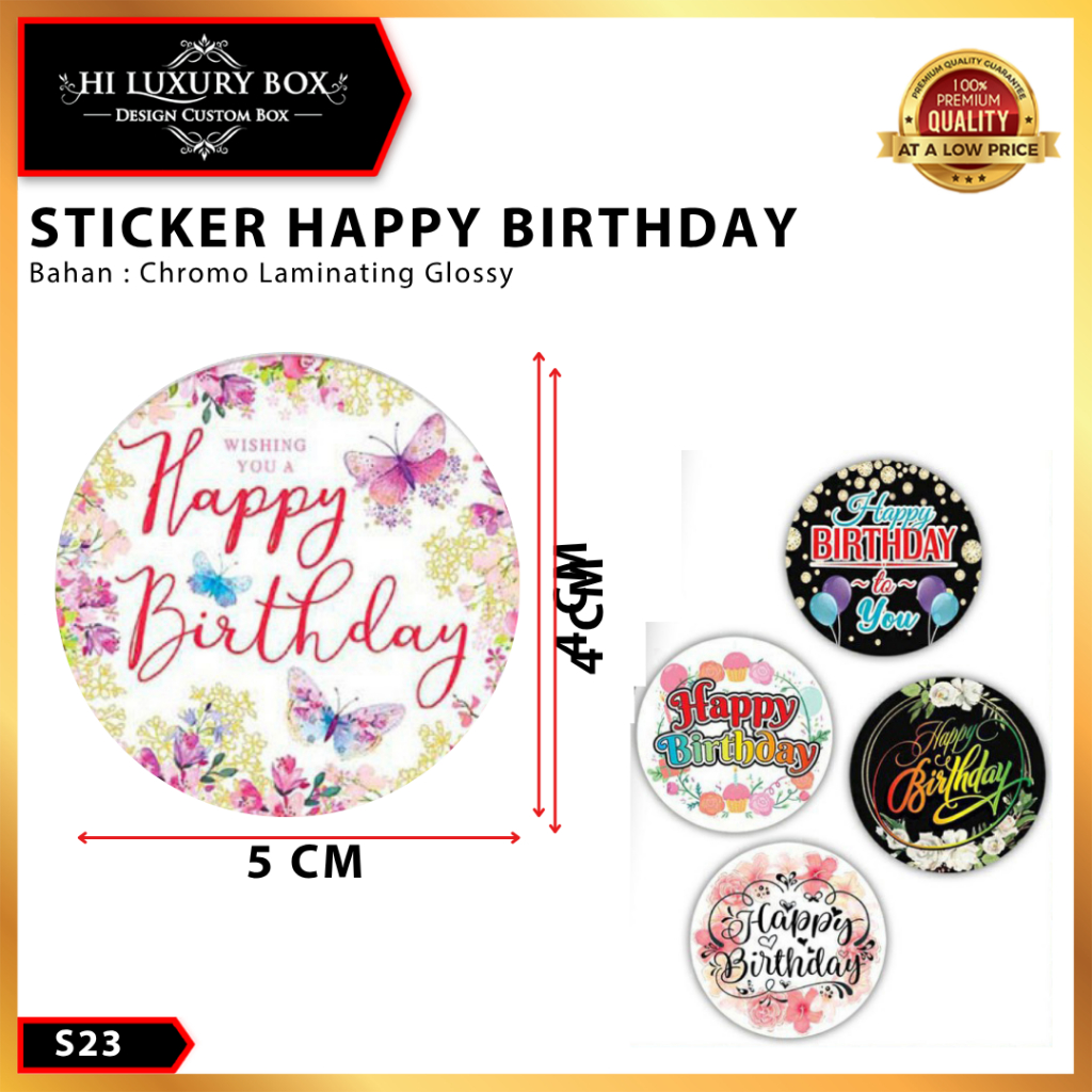 Sticker | Sticker Murah | Sticker Happy Birthday | 4x4 Sticker Ulang tahun Sticker ucapan