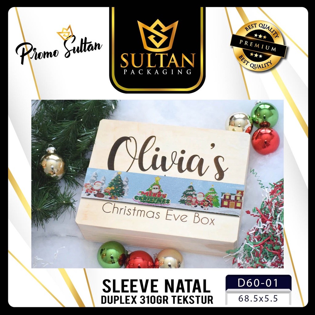 Sleeve Merry Chrismas - Paper Belt Natal - Sleeve Hadiah Natal - Dekorasi Hadiah Natal - D60 - Image 3