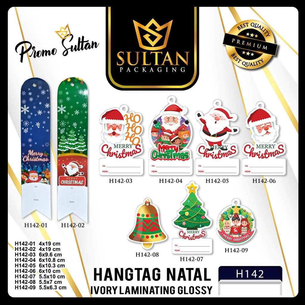Hangtag Natal/Hangtag Merry Christmas/Aksesoris Natal/Hiasan NatalH142