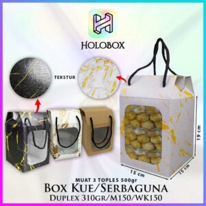 Kotak Kue / Cake / Dus / Hampers / Box / Packaging / Serbaguna / Toples / 500GR / A2-27