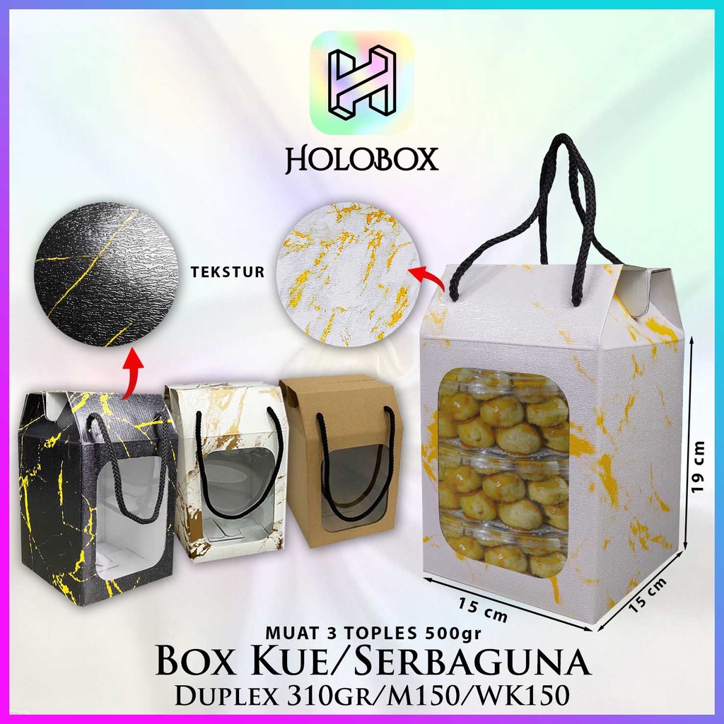 Kotak Kue / Cake / Dus / Hampers / Box / Packaging / Serbaguna / Toples / 500GR / A2-27