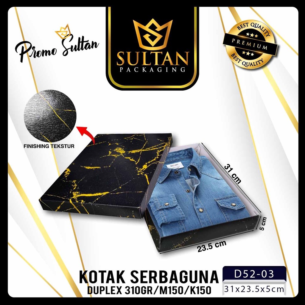 Kotak Kado Marble - Gift Box Tshirt - Kotak Hadiah Pakaian Polos - B52 - Image 5