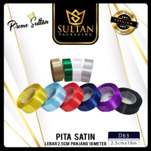 SULTAN - Pita Satin - Pita Kado Panjang Warna Warni  - D63