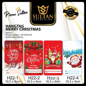 SULTAN - Hangtag Merry Chrismass - Tag Hiasan Natal Isi 20 Pcs - H22