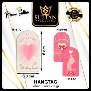 Label Hangtag Valentine Premium Murah Ivory Aksesoris H151