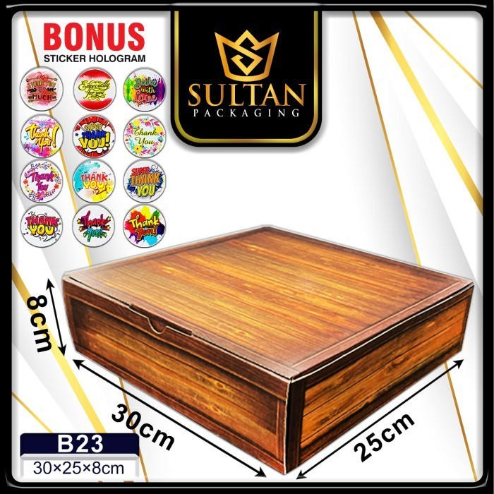 Cake Box - Dus Packaging Makanan - Kotak Kue Coklat Polos - B23 - Image 5