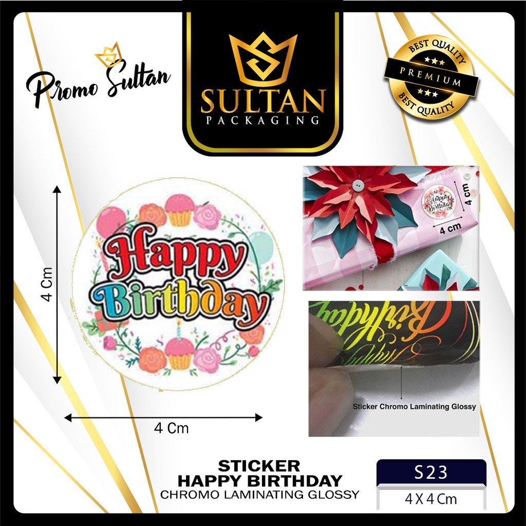 Sticker - Label Sticker Ulang Tahun - Sticker Ucapan Happy Birthday Isi 25 Pcs - S23 - Image 3