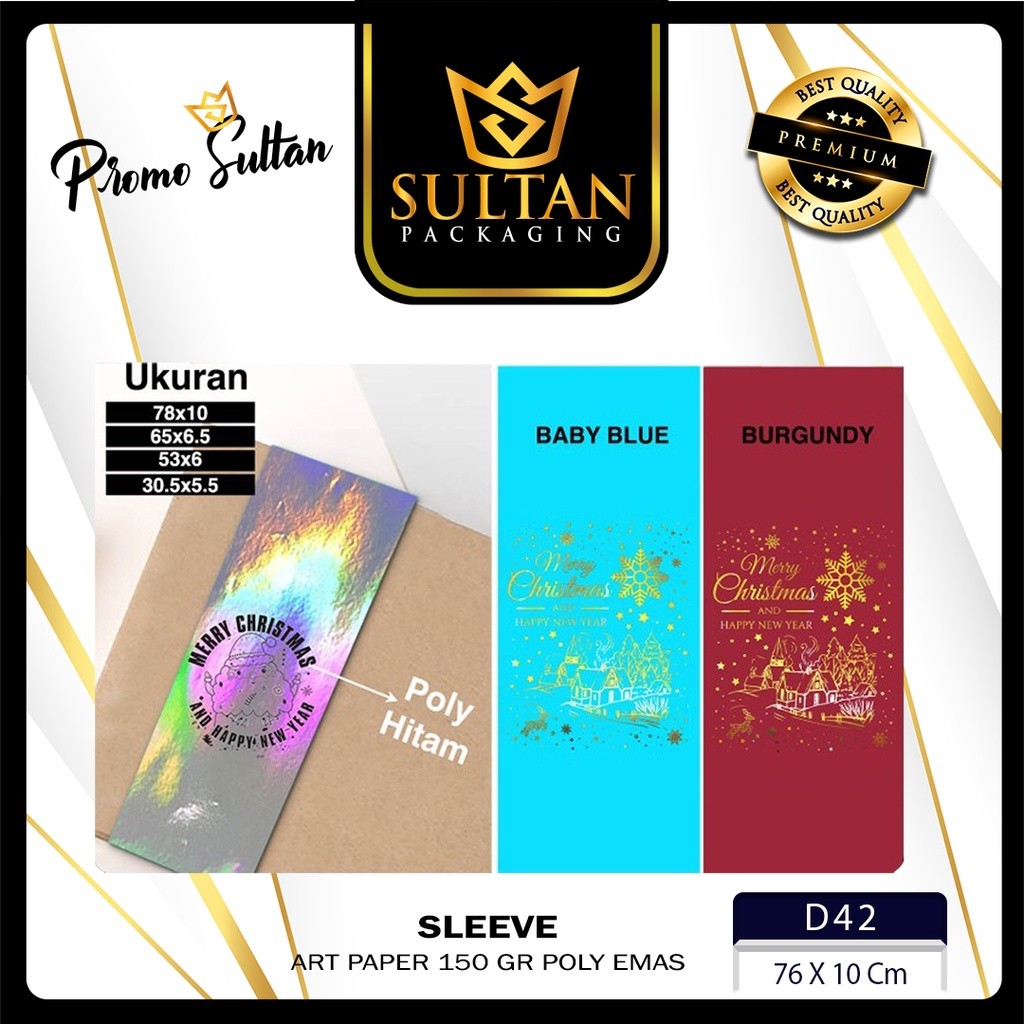 Sleeve Merry Chritsmas|Sleeve Natal|Paper Belt Natal|Paper Belt Kado|D42 - Image 2