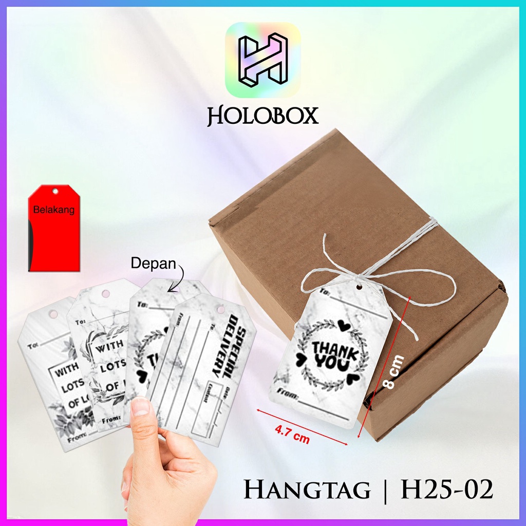 Hang Tag Label baju - Hang Tag Motif 4,7x8 | H25 - Image 2