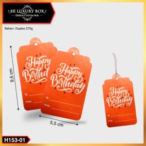 Hangtag|Hangtag Murah|Hangtag Happy Birthday|Hangtag Ulang Tahun H153