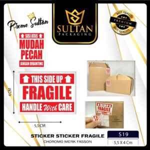 Sticker - Sticker Fragile - Sticker Pengiriman barang - Label Sticker Packing isi 25 Pcs - S19