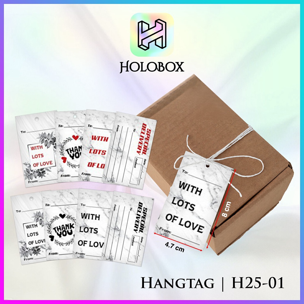 Hang Tag Label baju - Hang Tag Motif 4,7x8 | H25