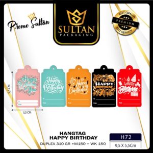 Hangtag - Tag Label - Hangtag Ulang Tahun isi 20 Pcs - Tag Label Ucapan Ulang Tahun Premium - H72