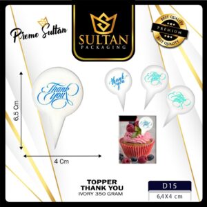 SULTAN - Cake Topper - Hiasan Kue Ucapan Thanks You - D15