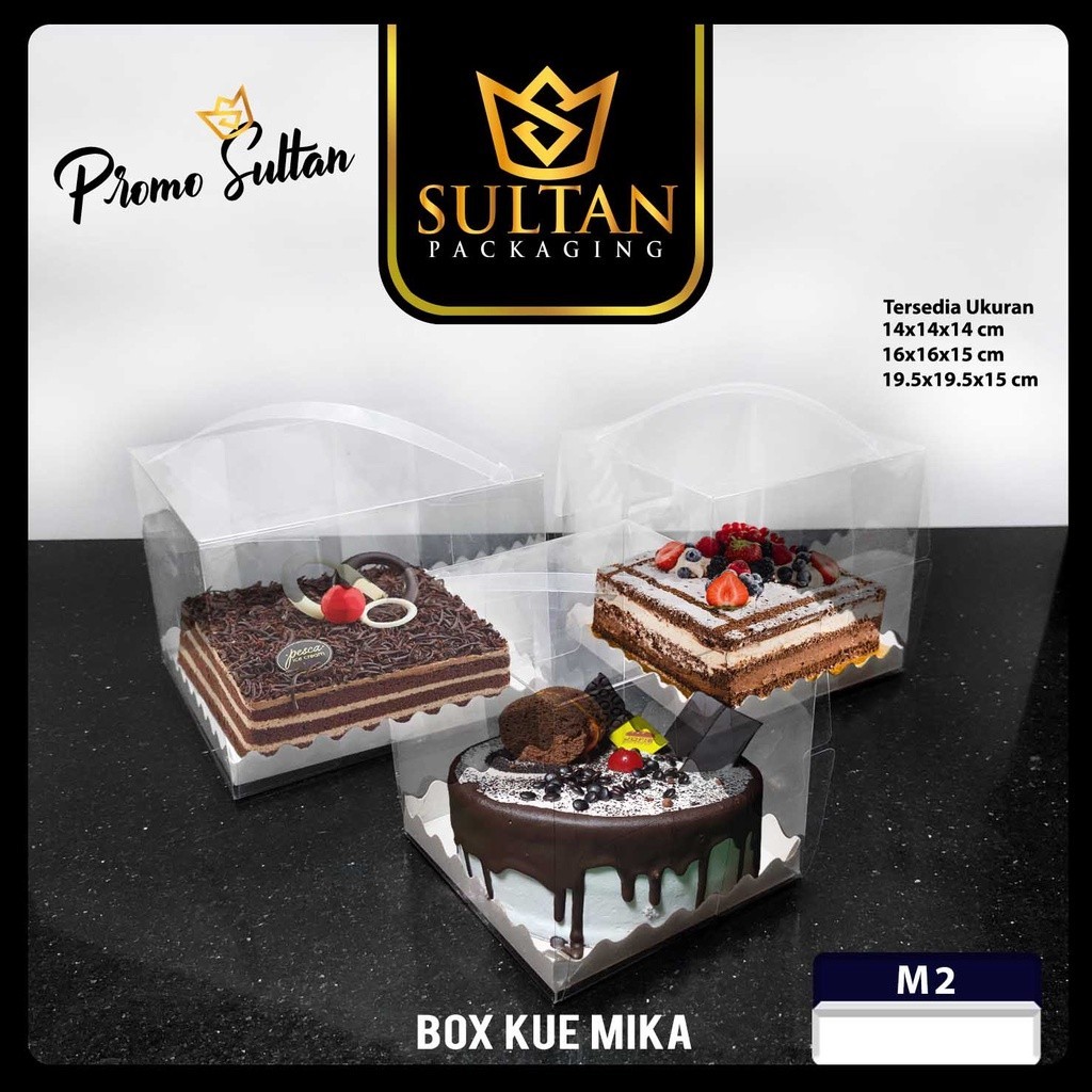 Box Cake Kotak Kue Packaging Mika Transparan Murah M2