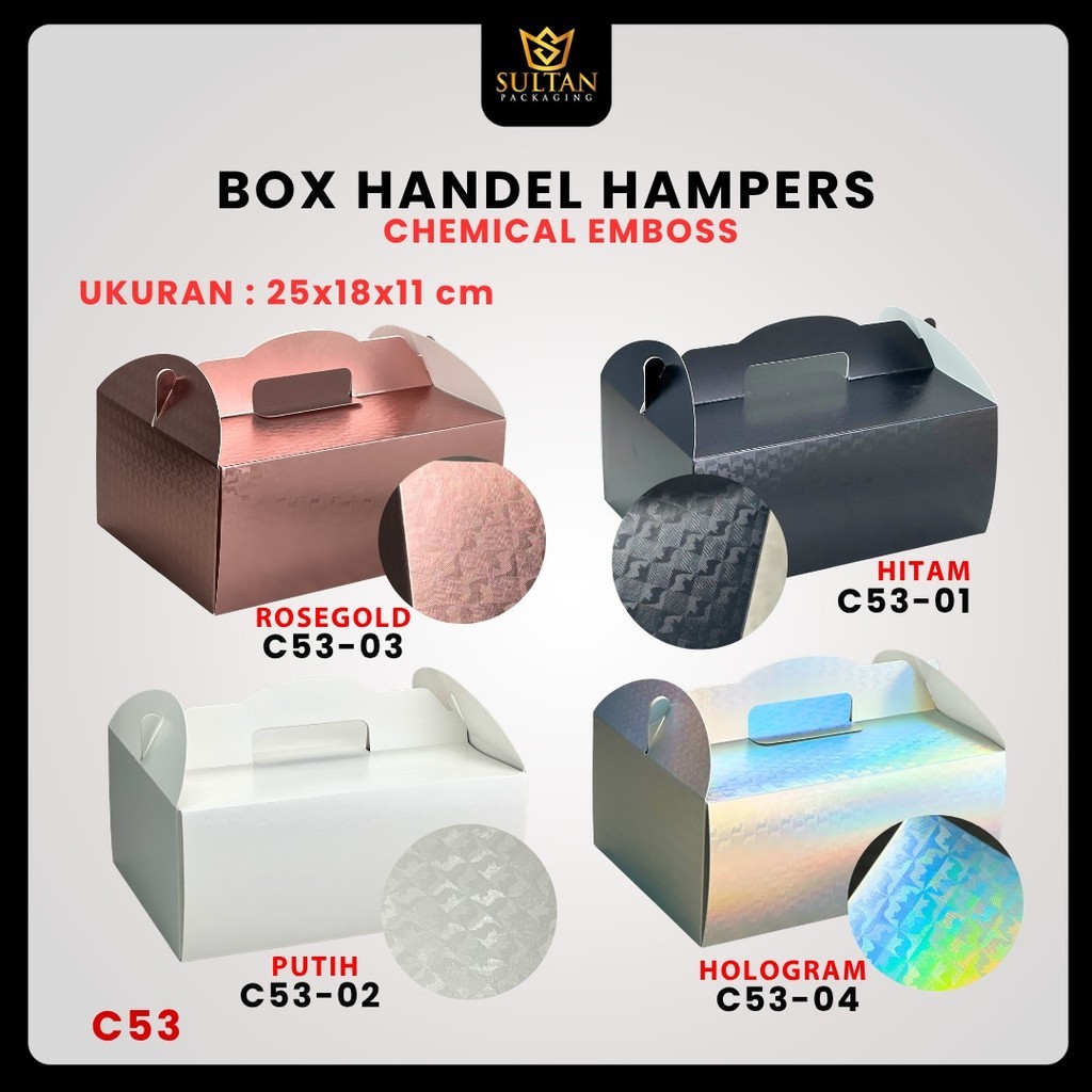 Kotak Chemical Embos|Gable|Kue|Kado|Serbaguna|Hampers|Dus|Packaging|Box|C53