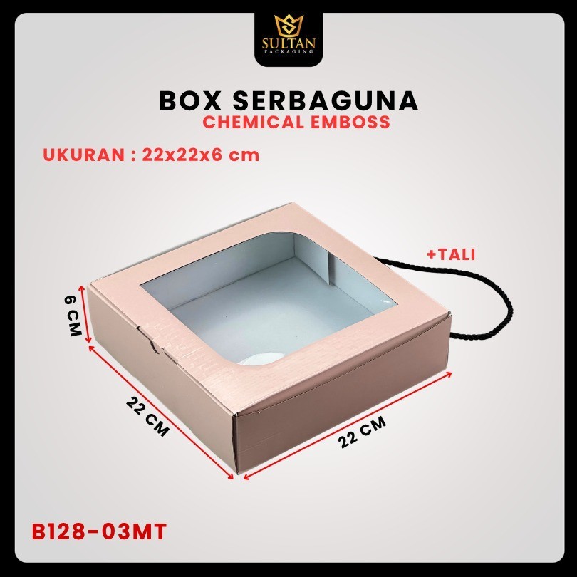 Kotak Kado Hampers Baju / Box Mika Chemical embos / Dus Souvenir / 22x22x6 / B128 - Image 7