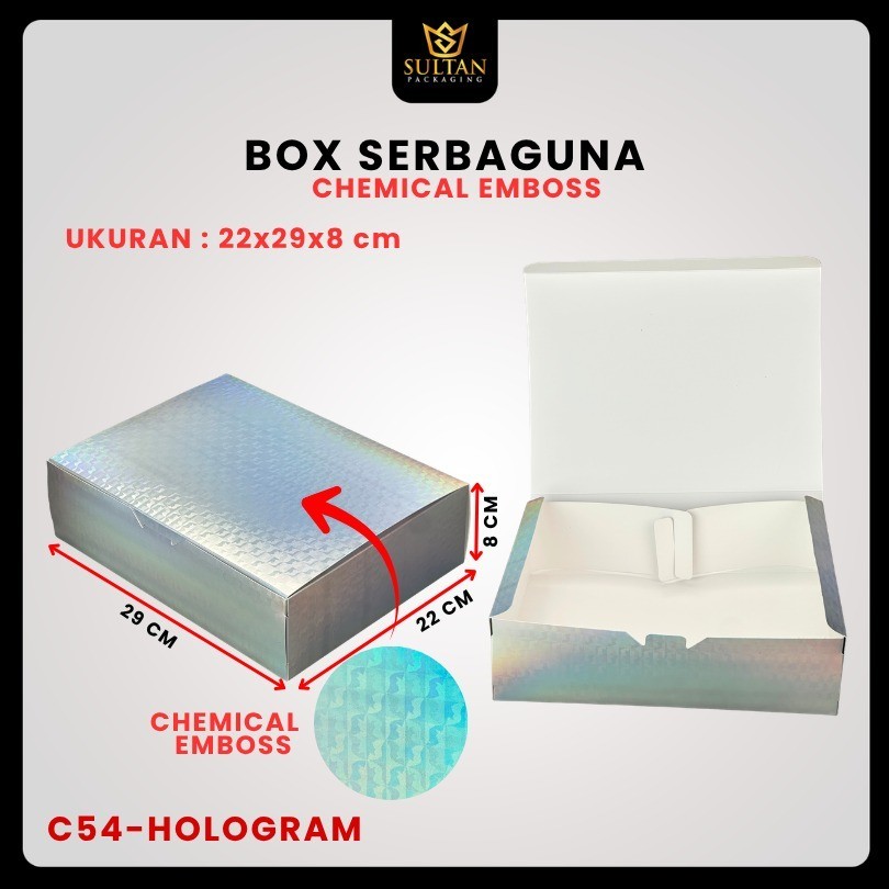 Kotak Box Kado / Chemical Embos / Box Hologram / Gift/ 29x22x8cm/ C54 - Image 4