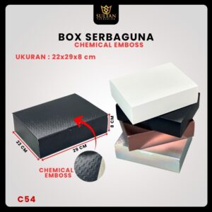 Kotak Box Kado / Chemical Embos / Box Hologram / Gift/ 29x22x8cm/ C54