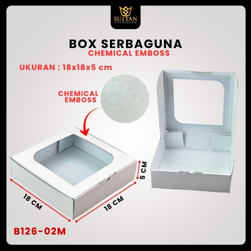 Kotak Kado Hampers Baju / Box Mika Chemical embos / Dus Souvenir / 18x18x5 / B126 - Image 4