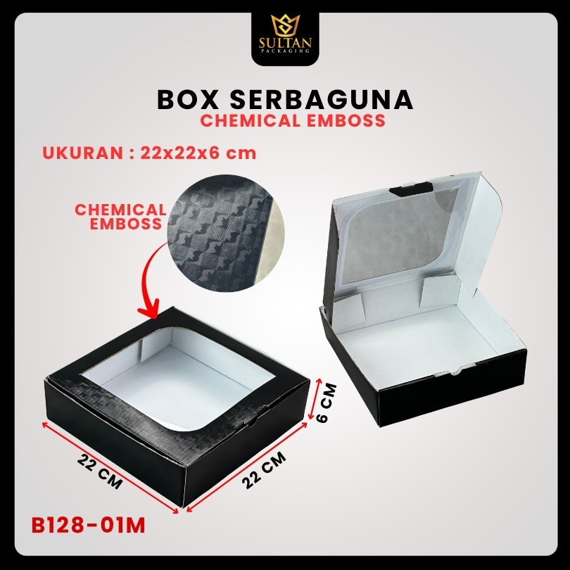 Kotak Kado Hampers Baju / Box Mika Chemical embos / Dus Souvenir / 22x22x6 / B128 - Image 3